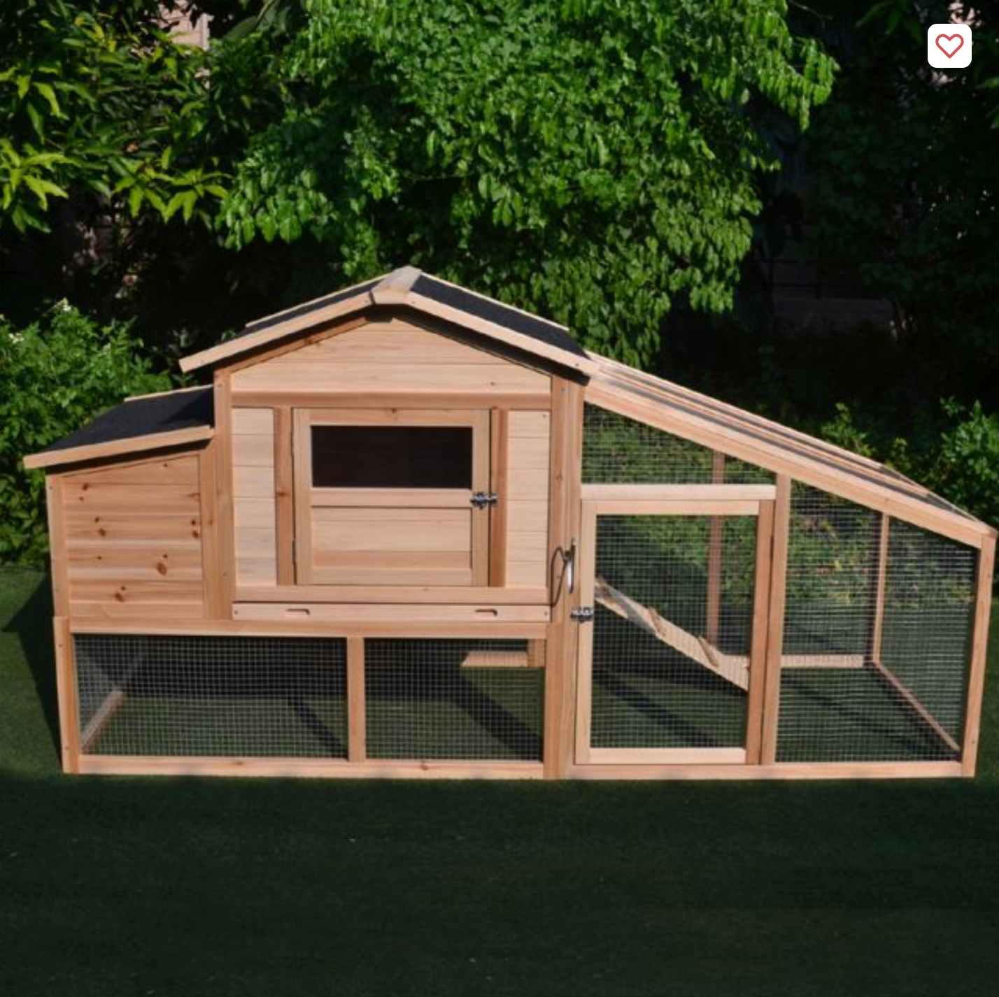 Poulailler Soie 4 à 6 poules toit shingle et polycarbonate