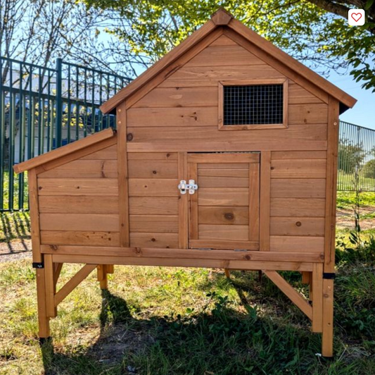 Poulailler Bantam XL 2 à 4 poules toit shingle avec rehausse